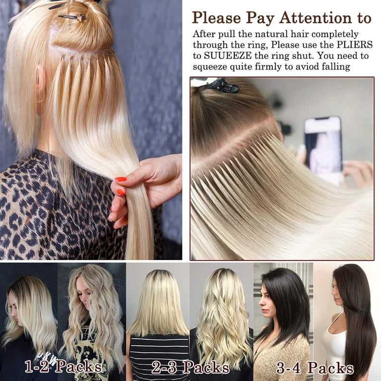 Feather weft hair extension /100% Virgin hair 10A / Natrual color