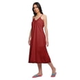 thumbnail image 3 of Moomaya WoMen's Solid Spaghetti Strap Nightdress Knee Length Sleepwear Gown, 3 of 6