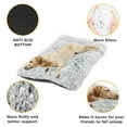 thumbnail image 3 of Katieovy Large Dog Bed, 34 x 22 inch Fluffy Plush Dog Cage Bed, Washable Dog Mat with Non-Slip Bottom for Large and Medium Dogs,Gradient Gray, 3 of 8