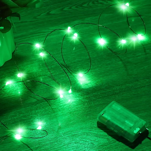 Ariceleo Mini Luces de Hadas de Halloween Funciona con Baterías, 1 Paquete de Luces de Noche de Alambre de Cobre 3 * AAA Luces de Cadena de Hadas Estrelladas Led con Pilas para Dormitorio, Navidad, Fi