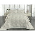 thumbnail image 2 of Ambesonne Bird Print Quilted Bedspread Set 3 Pcs, Flying Animal on Branch, Twin, Off White Taupe Seafoam, 2 of 4