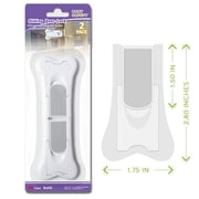 FZFLZDH Sliding Door Lock for Child Safety, KongNai Baby Proof Lock for Patio, Closet,Shower,Window,Wardrobe, Childproof Cupboard Kitchen Cabinet Glass Door Latch, Tool- Free, Screwless(2 Pack)