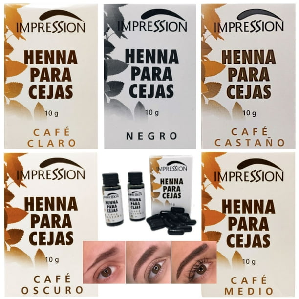 Kit Henna Cejas Hd Tipo Microblading Semipermanente Brow Laminado 7 Colores Tonos a Escoger