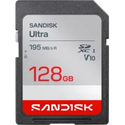 SANDISK 128GB Ultra SDHC UHS-I Card and SDXC UHS-I Card - Up to 195MB/s Read Speed, Full HD Video, V10, U1, C10 - SDSDUVQ-128G-GN6IN