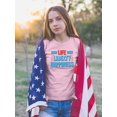 thumbnail image 2 of Life Liberty Happiness Neon T-Shirt Juniors -Image by Shutterstock,  Small, 2 of 4