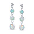 thumbnail image 2 of Bling Jewelry Womens  Dangle Gemstone Earrings with Opal and 14K Gold Plated Sterling Silver, 2 of 5