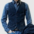 thumbnail image 2 of ZXLBBD Men's British Style Workwear Corduroy Vest Retro Vest Coat Casual Outdoor Loose Fit Daily Wear, 2 of 4