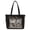 black, variant on Large Capacity PU Ita Bag for Women & Girls, Ribbon Lace Up Tote Handbag with Transparent Window, Versatile Shoulder Bag for Daily Use (16.93" x 11.42" x 3.94", 0.93 lb)