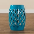 thumbnail image 6 of Baxton Studio Branson Blue Finished Metal Outdoor Side Table, 6 of 6
