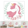 thumbnail image 3 of 1PC Adorable Cartoon Wall Sticker Kindergarten Unicorn Pattern Wall Decal (Pink）, 3 of 7