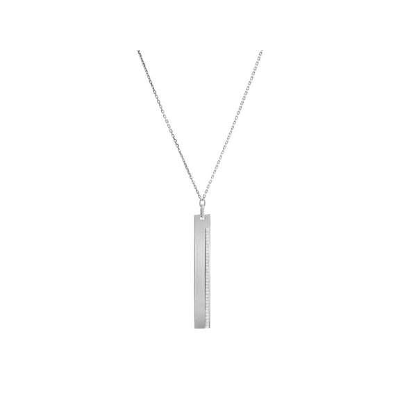 Messika 0.59Ctw Sautoir Kate Diamond Bar pendant Necklace 18K White Gold 29.5 in