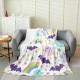 thumbnail image 2 of Colorful Ghost Throw Blanket Throw 50x60 Happy Halloween Cute Bat Animal Flannel Blanket for Kids Boys Girls Teens Cartoon Rainbow Gradient Stars Graffiti Fleece Blanket for Party Sofa, 2 of 6