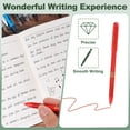 thumbnail image 3 of Uxcell Gel Pen Medium Point 0.5mm, 12 Pack Smooth Red Gel Ink Rollerball Pen for Home Office Writing Note Taking Journaling Business, Style 4, 3 of 6
