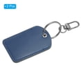 thumbnail image 3 of Uxcell Leather Key Fob, 2 Pack Genuine Leather Key Fobs DIY Keychain Holder for Home Office Keys, Navy Blue, 3 of 6