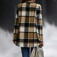 thumbnail image 6 of JGNGSHN Women Plaid Shacket Jacket Trendy Fall Casual Button Flannel Tartan Trench Coat Winter Clothing with Pockets, 6 of 6
