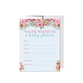 thumbnail image 1 of Andaz Press Collection de Baby Shower Roses Roses English Tea Party, Invitations Vierges avec Enveloppes, Lot de 20, Activités et Décorations de Jeux, 1 of 5