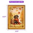 thumbnail image 5 of Welcome Fall Dachshund Enjoys School Time Autumn Fall Leaves Acrylic Plaque with Wood Photo Frame Box Wiener Dog Lover Gifts Idea Light Box - 02013, 5 of 5