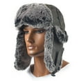 thumbnail image 7 of Janey&Rubbins Cold Weather Rassian Cossack Trooper Bomber Pilot Hat Trapper Hunter Ear Flap Winter Cap (R, L, Black), 7 of 7