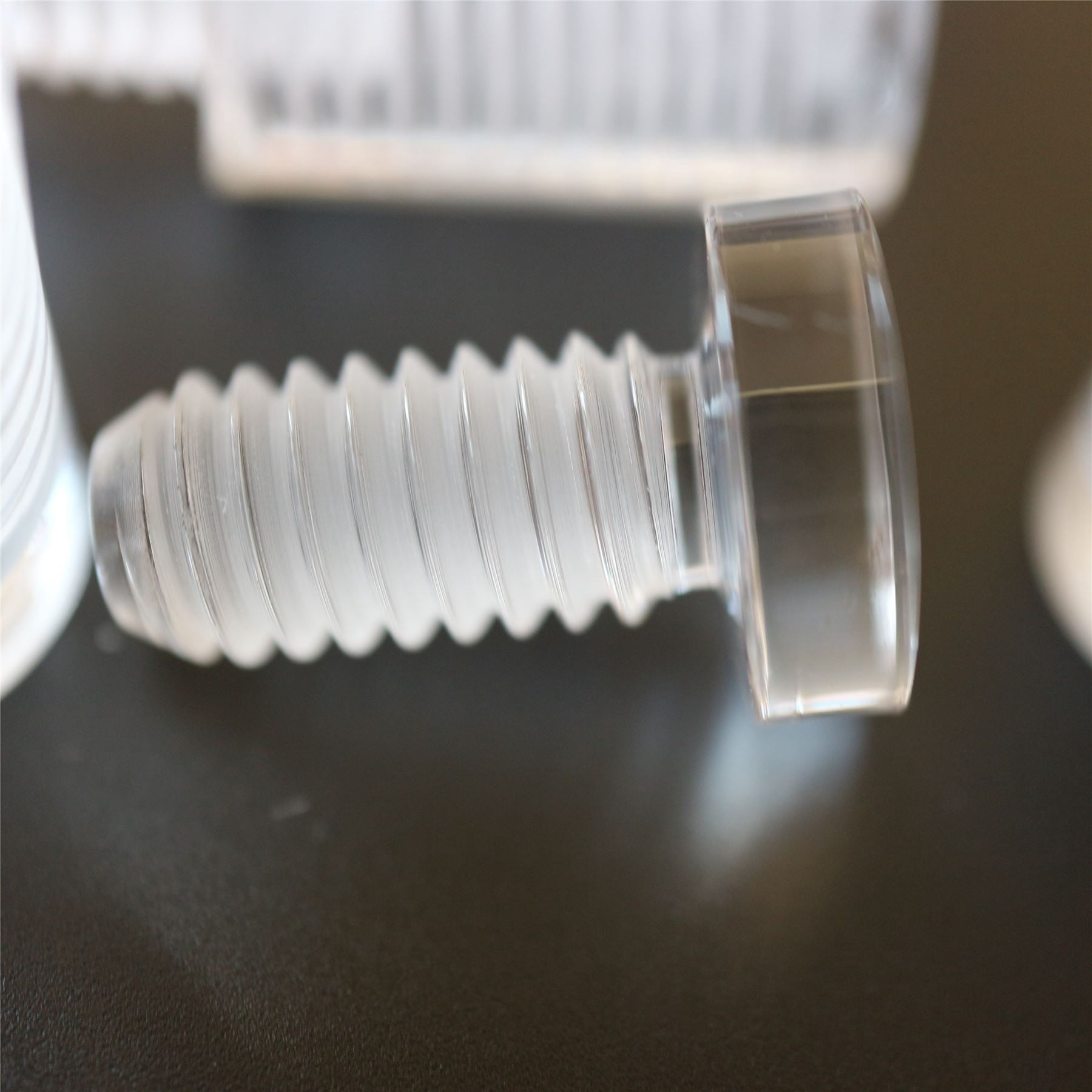 4 x Clear Standoffs, Glass Like, Acrylic, transparent spacers, plastic, wallmount, display signs, Anti-Corrosion, Waterproof, Size 13x19mm, (1/2 x 3/4 in)