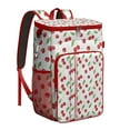 thumbnail image 1 of Sac à Dos Glacière à Imprimé de Cerises, Motif de Fruits Rouges Sucrés, Sac à Lunch Isolé et Étanche pour l'Été et le Pique-Nique, 1 of 6