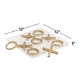 thumbnail image 4 of DecMode 12" x 1" Gold Metal Tic Tac Toe Game Set with Clear Acrylic Plastic Board, 1-Piece, 4 of 14