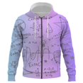 thumbnail image 1 of Sudadera con capucha y cremallera de gran tamaño para hombre, informal, con impresión 3D, nueva fórmula matemática de primavera y otoño, 1 of 6