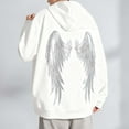 thumbnail image 1 of MHFRRA Sudadera con Capucha Unisex de Estilo Callejero con Diamantes de Imitación y Forro de Invierno de Gran Tamaño Blanco, 1 of 7