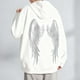 thumbnail image 1 of MHFRRA Sudadera con Capucha Unisex de Estilo Callejero con Diamantes de Imitación y Forro de Invierno de Gran Tamaño Blanco, 1 of 7