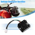 thumbnail image 2 of Voltage Regulator Rectifier for ATV for CG 125cc 200cc 250cc GY6 125cc Metal Plastic Rubber Black 1 Pcs, 2 of 6