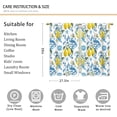 thumbnail image 2 of Blue Lemon Kitchen Curtains Summer Fruit Flower Bathroom Curtains Window Treatment Drapes Tier Floral Nature Leaves Cafe Small Bedroom Short French Door Curtains 2 Panels 27.5x39 Inch, 2 of 6