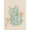 thumbnail image 3 of Bagilaanoe 2pcs Newborn Baby Girl Shorts Set Sleeveless Floral Romper Tops + Ruffled Shorts 3M 6M 12M 18M Infant Casual Summer Clothes, 3 of 6