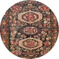thumbnail image 1 of Ahgly Company Machine Washable Indoor Round Traditional Saffron Red Area Rugs, 3' Round, 1 of 7