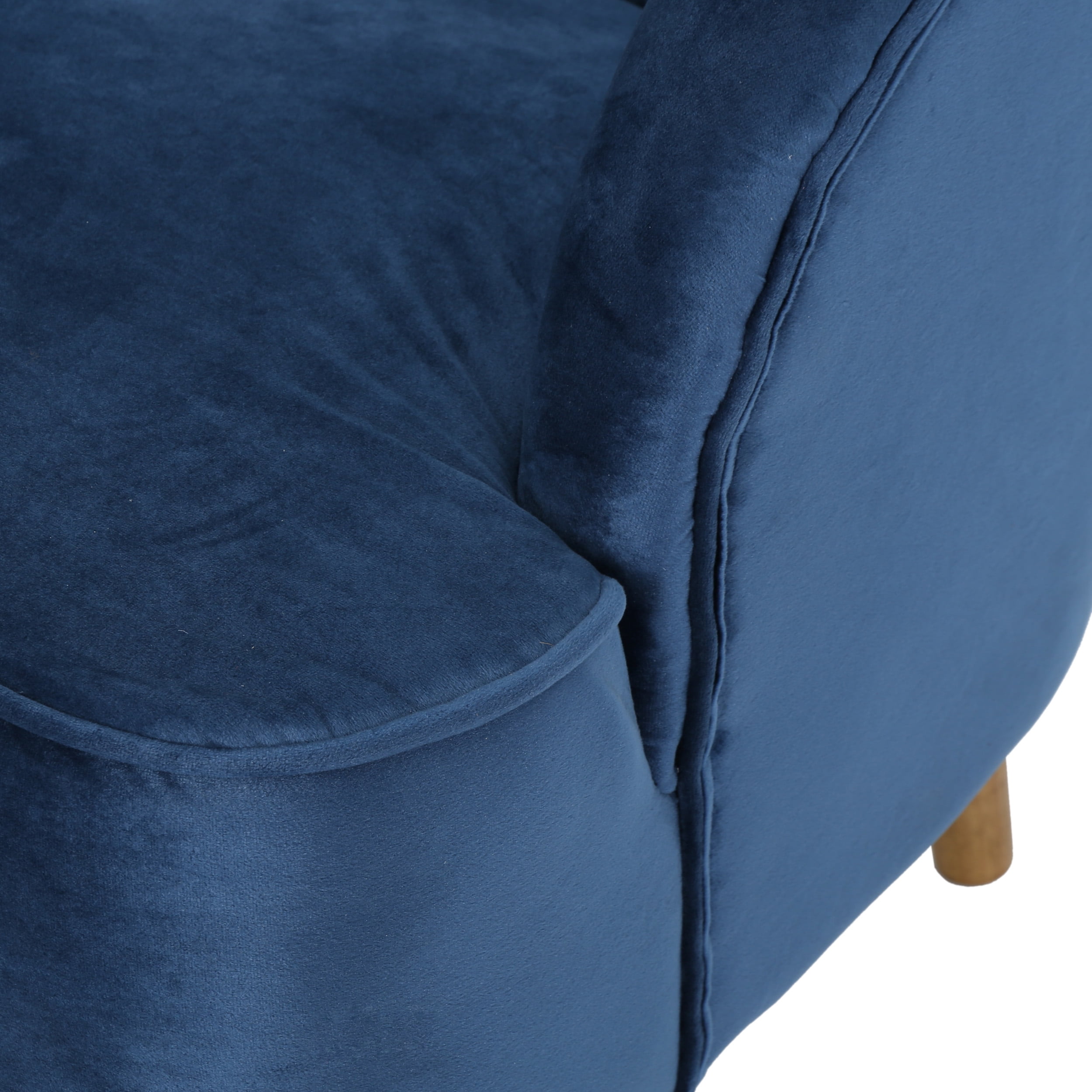Noble House Albert Indoor Modern Upholstered Velvet Loveseat, Cobalt
