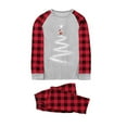 thumbnail image 2 of Yievot Family Christmas Pajamas Matching Sets PJ's Sleepwear Printed Long Sleeve Shirts and Plaid Pants Soft Loungewear Pjs Set, 2 of 3