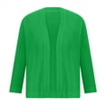 thumbnail image 3 of LNGOOR Cardigan Court en Tricot Décontracté pour Femmes, Manches 3/4, Léger, Ouvert à l'Avant, Chandail Blouse, Manteau d'Automne et de Printemps pour Dames, Vert Menthe, 3 of 5