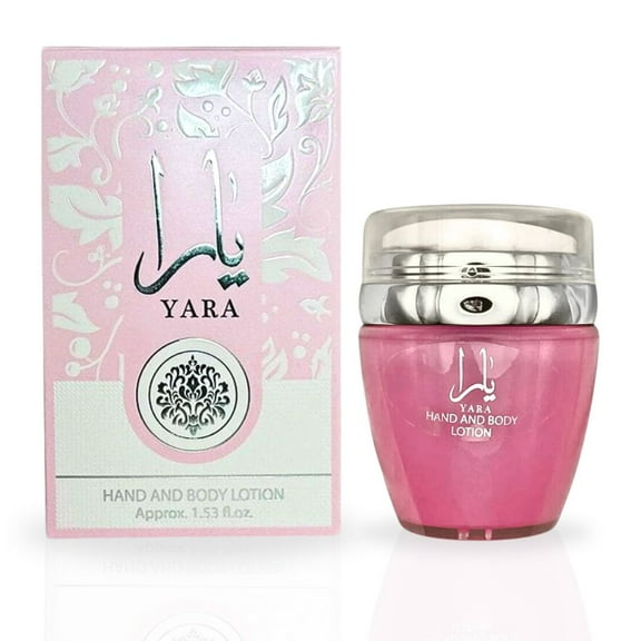 YARA Hand & Body Lotion 45ML (1.53 OZ) By Ard Al Zaafaran |  Ultra Moisturizing, Skin-Nourishing, Replenishes Dry Skin, Sweet Fragrance.