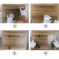 thumbnail image 4 of Soporte de pared para espejo oso de fresa con 4 juegos de pasadores y tornillos plateado, 4 of 5