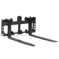 Titan Attachments 45" Skid Steer Pallet Fork Frame Attachment, 48" Fork Blades, Rate 4,000 LB, Quick Tach Tractor, 2" Receiver Hitch