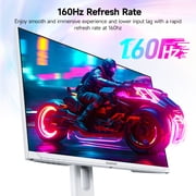 Gawfolk 27 4K 160Hz IPS Gaming Monitor, AMD FreeSync, 120% sRGB, Adjustable Stand, HDMI 2.1/DP 1.4 - White