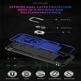 thumbnail image 4 of Allytech Rugged Case for Samsung Galaxy Z Flip4, Military Grade Protection Shockproof Cover with Metal Rotatable Ring Stand, Magnetic Car Mount Holder Case for Samsung Galaxy Z Flip4 - Blue, 4 of 7