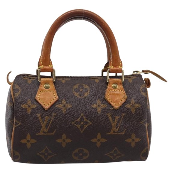 Pre-Owned Louis Vuitton Speedy Mini Hl Monogram Canvas Brown Canvas Handbag