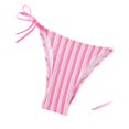 thumbnail image 6 of Delconic Women’s Triangle Bikini Set with Adjustable Halter Top and Tie Side Bottoms Striped Print Two Piece Swimsuit for Beach Pool, 6 of 7