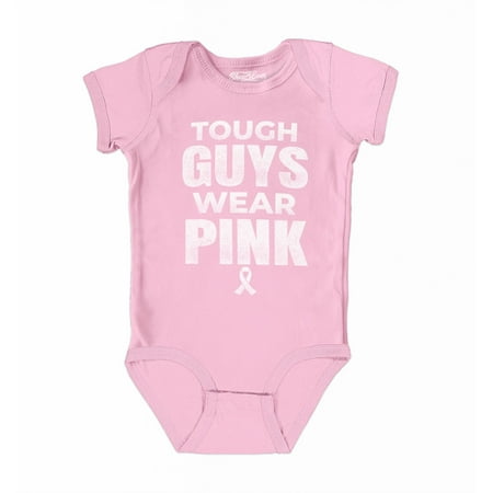 

Shop4Ever Tough Guys Wear Pink Baby s Bodysuit Infant Cotton Romper 6 Months Pink