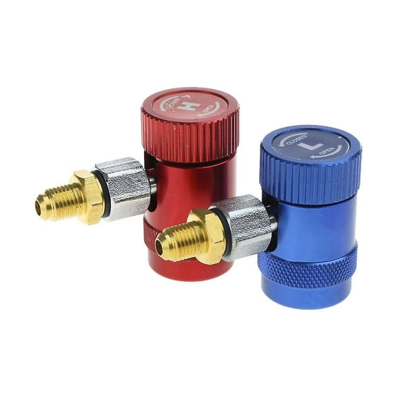 2x A/c R1234yf Quick Connect Adapter Manifold Connection High & Low Side Set
