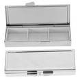 thumbnail image 4 of Miangastore 2pcs Metal Pills Case Compartment Medicine Container Portable Rectangle Monthly Case For Pocket Purse Metal Beads Organizer, 4 of 8