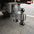 thumbnail image 3 of Uriah Products Adjustable Aluminum Hitch Mount with 2" & 2.31" Balls, Silver, 3 of 7