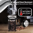 thumbnail image 3 of YMMIND Cafetera de prensa francesa Prensa de café de acero inoxidable 304 de 21 oz, con sistema de 4 filtros, vidrio de prensa francesa de borosilicato de espesor resistente al calor, émbolo de café d, 3 of 5