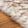 thumbnail image 2 of Two Tone Faux Fur Rug in White & Brown Tips,3' x 5', 2 of 2