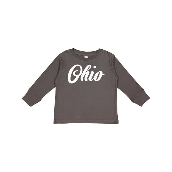 Inktastic Ohio Text Boys or Girls Long Sleeve Toddler T-Shirt