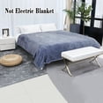 thumbnail image 3 of PiccoCasa Flannel Fleece Blanket for Sofa or Bed, Navy Blue 60"x78", 3 of 6